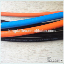 Manguera de nailon trenzada de poliéster flexible negro / azul / naranja de 1/4 pulgada SAE100R7 / R8